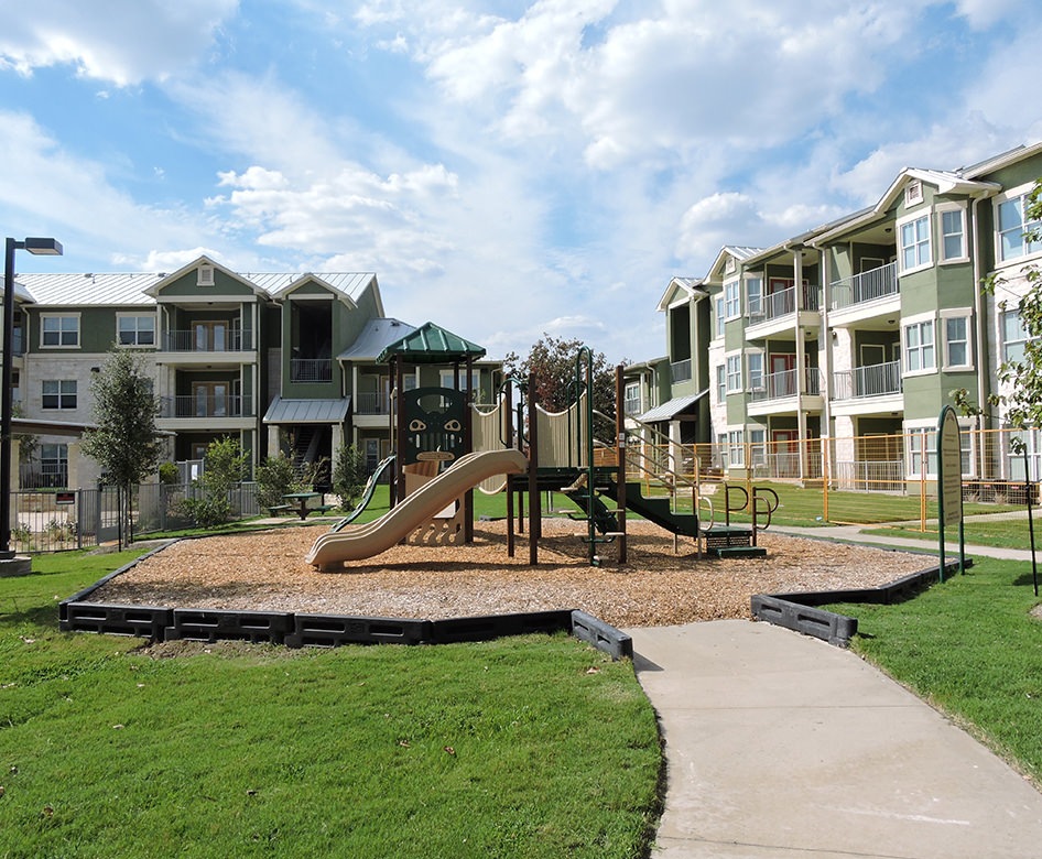 Large playground located on the property